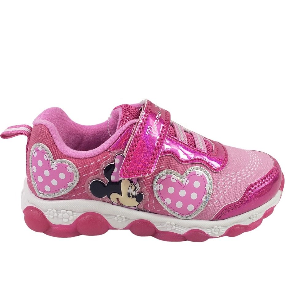 Disney Girls' Minnie Mouse Shoes LED Light Up Shoes Pink Size 8 (16 Cent) New - Picture 11 of 16